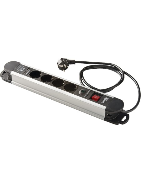 Base 22004 4 tomas ttl con interruptor + 2usb 1,5m de famatel