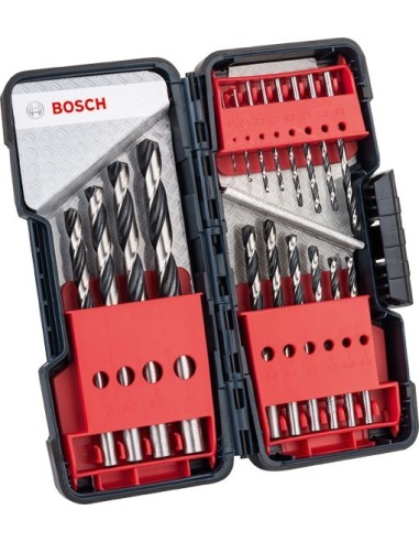 Juego brocas hss pointteq 18pz caja plastico de bosch