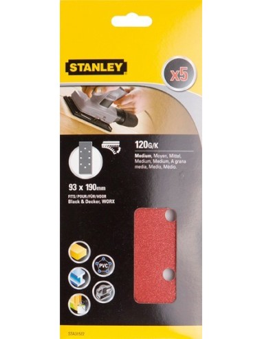 Accesorio sta31522xj 5 lijas 93x190 velcro g-120 de stanley