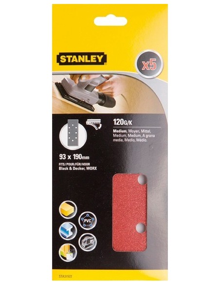 Accesorio sta31522xj 5 lijas 93x190 velcro g-120 de stanley