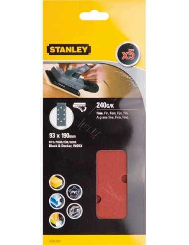 Accesorio sta31527xj 5 lijas 93x190 velcro g-240 de stanley