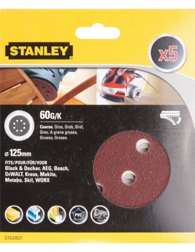 Accesorio sta32027xj 5 lijas ø125 velcro g-060 de stanley