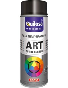 Spray pintura anticalorico plata 690º 400ml de quilosa caja de