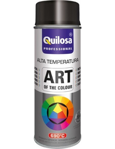 Spray pintura anticalorico plata 690º 400ml de quilosa caja de