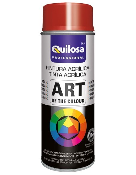 Spray pintura marron señal ral8002 400ml de quilosa caja de 6