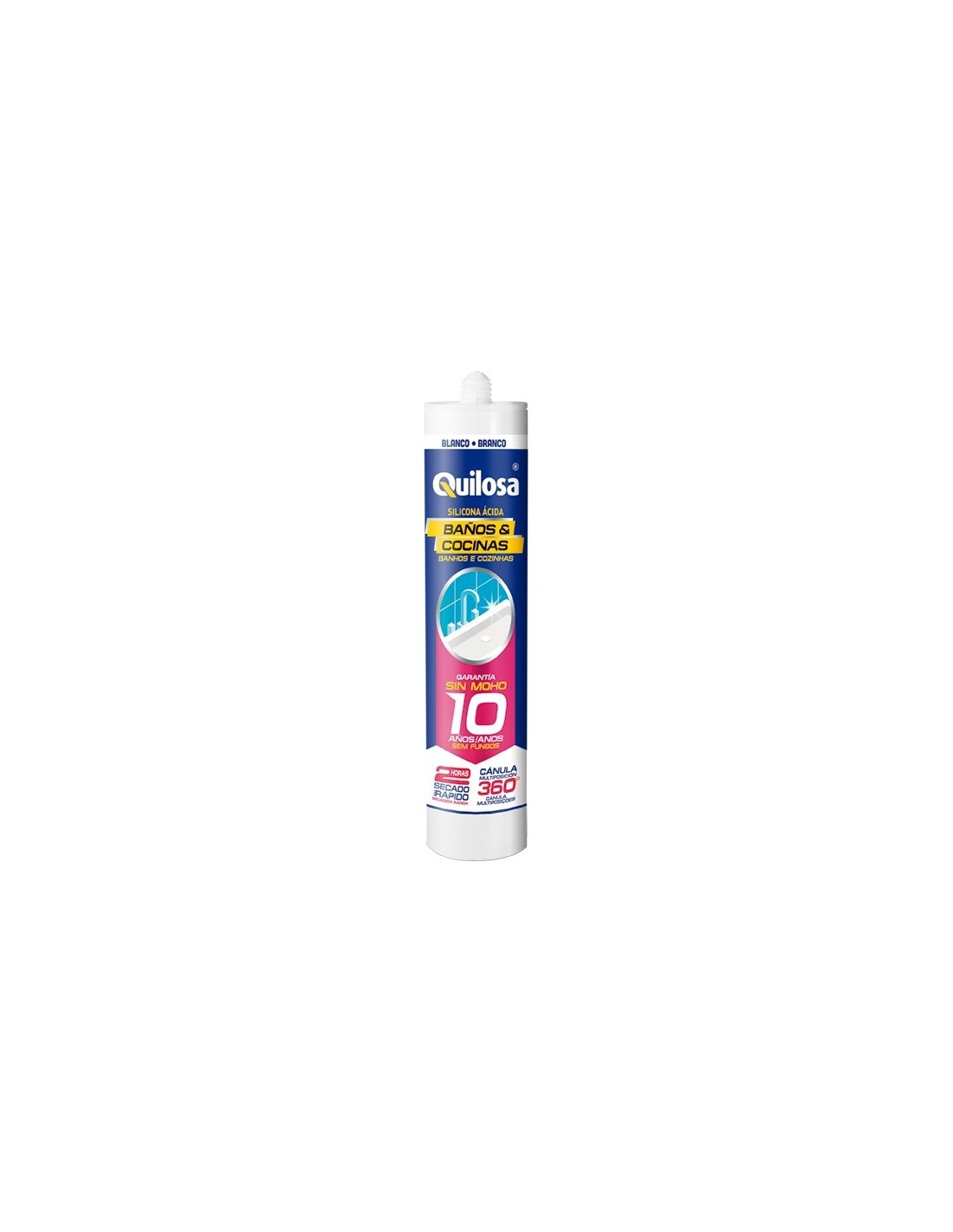 ▷ Silicona baño/cocina 43737 280ml blanco de quilosa ®