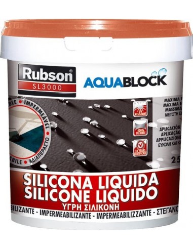 Silicona liquida sl3000 1890700-1kg negra de rubson caja de 4 unidades