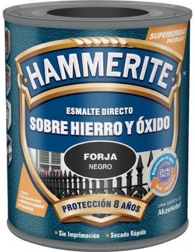 Hammerite metalico forja 750ml gris de hammerite caja de 6