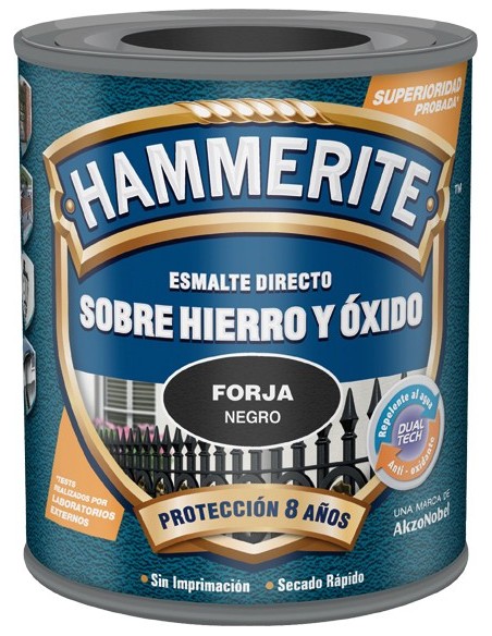 Hammerite metalico forja 750ml gris de hammerite caja de 6