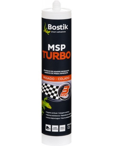 Adhesivo ms turbo 30600374 290ml blanco de bostik caja de 12
