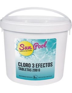 Cloro tres efect t-200g 5kg su0905 de quimicamp caja de 4
