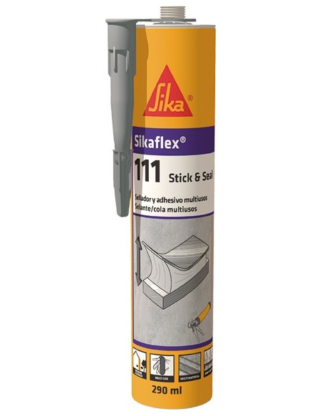 Sikaflex 111 stick&seal 290ml negro de sika caja de 12 unidades