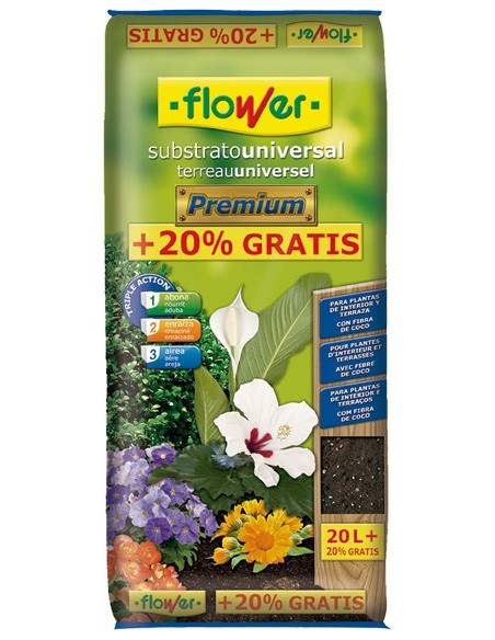 Substrato universal premium 4-80154 20l+20% de flower