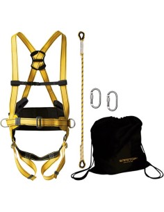 Arnes 80706/069b elbrus+cuerda+mosqueton+bolsa de safetop