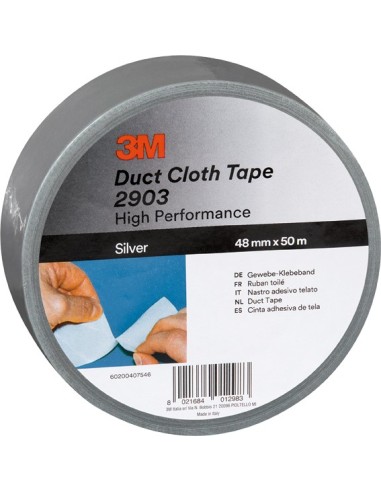 Cinta americana 2903 50mx48mm 0,28mm plata de 3m