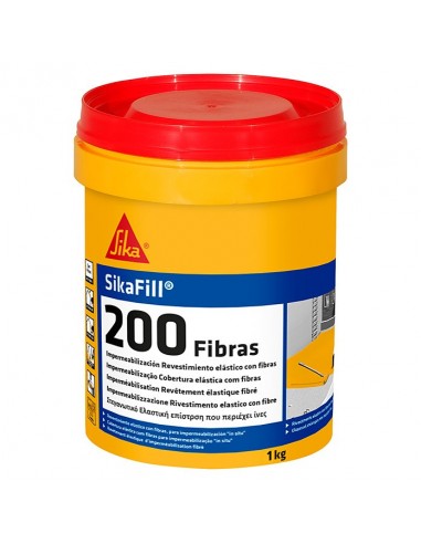 Revestimiento sikafill-200 fibras 01kg rojo teja de sika