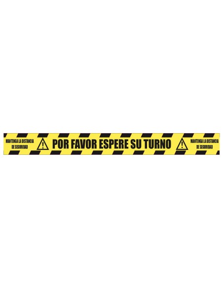 Vinilo adhesivo amarillo/negro "distancia seguridad"30006