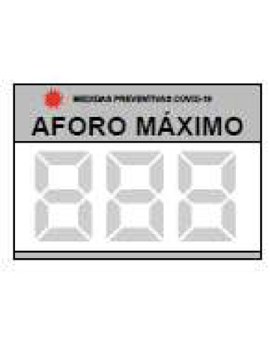 Señal seguridad aforo maximo 40x30cm 617 de jg señalizacion