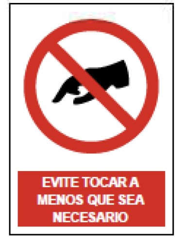 Señal seguridad "evite tocar..."sp976 40x30cm de jg señalizacion