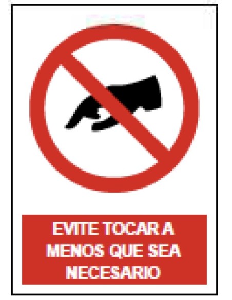 Señal seguridad "evite tocar..."sp976 40x30cm de jg señalizacion