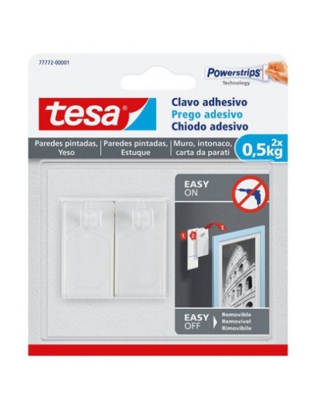 Clavo adhesivo 77772 sms pared pintada sujección 0,5kg de