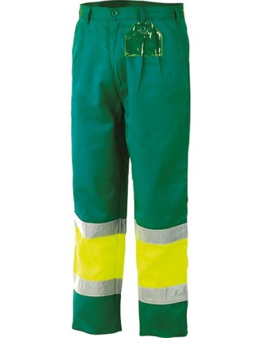 Pantalonalta visibilidad verde/amarillo 8531av talla s de
