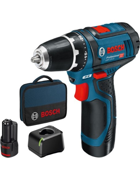Atornillador gsr-12v-15 pro.2b li 2,0ah+bolsa de bosch