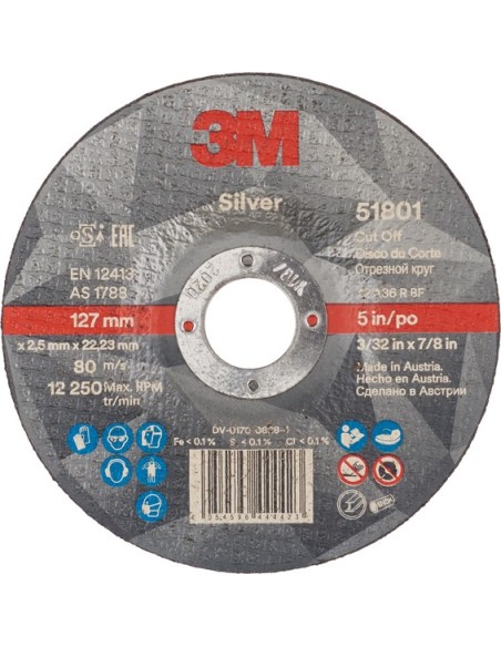 Disco corte silver t42 51800 115x2,5 de 3m caja de 50 unidades