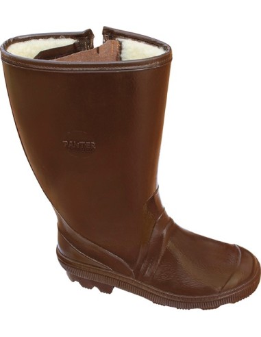 Bota ingenio con cremallera talla 39 marron de panter