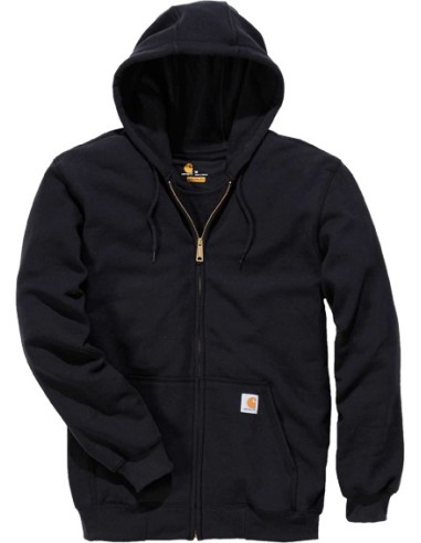 Sudadera loose fit con capucha + cremallera k122 negra talla xs