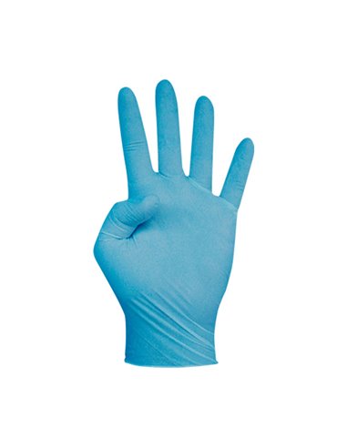 Guante touch talla l desechable nitrilo azul c100 de cuatrogasa