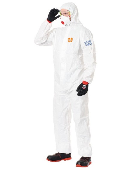 Buzo desechable polipropileno 8290 issa chem blanco talla m de
