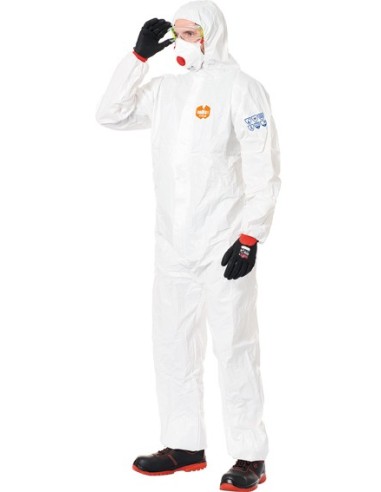 Buzo desechable polipropileno 8290 issa chem blanco talla xl de