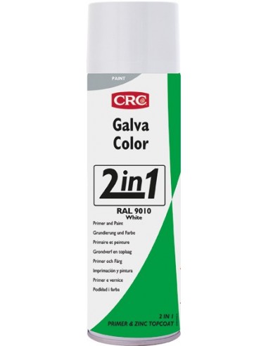 Spray galvacolor blanco ral 9010 500ml de c.r.c. caja de 12