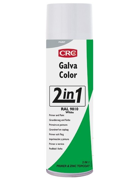 Spray galvacolor blanco ral 9010 500ml de c.r.c. caja de 12