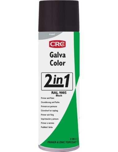 Spray galvacolor negro ral 9005 500ml de c.r.c. caja de 12