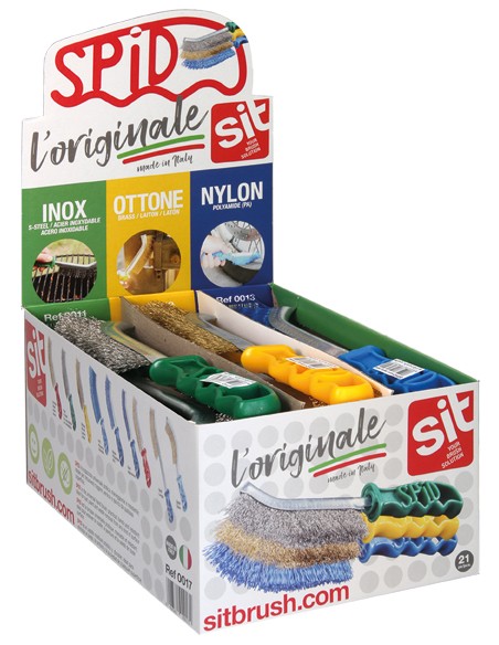 Cepillo spid acero inox/laton/nylon 0017 de spid caja de 21 unidades