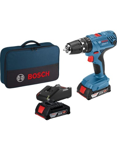 Taladro atornillador gsb18v-21 18v 2b 2,0ah+bolsa de bosch construccion / industria