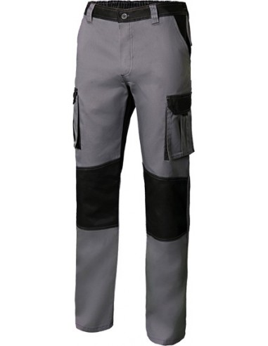 Pantalon multibolsillos 103020b gris/negro talla 40 de velilla