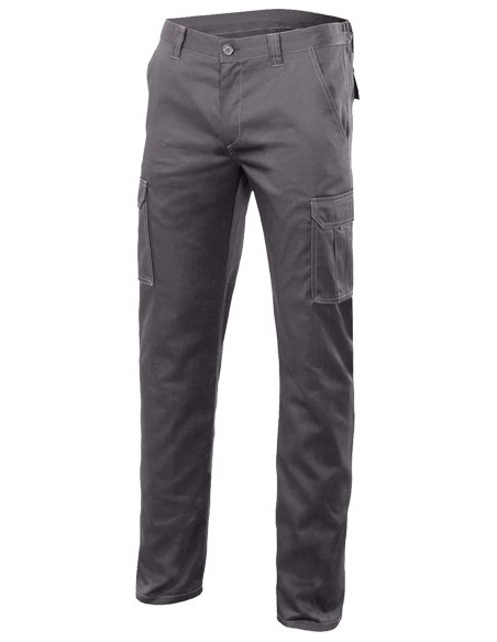 Pantalon multibolsillos stretch 103002s gris talla 46 de velilla