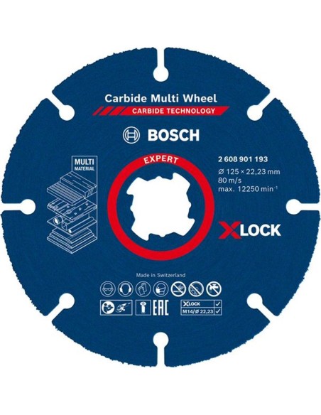 Disco multiwheel expert x-lock 125x22,23 de bosch construccion / industria