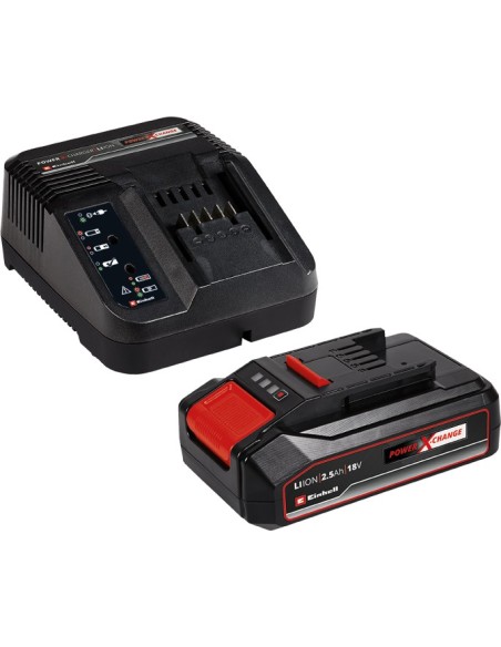 Kit cargador power-x 18v+bateria 18v 2,5ah de einhell