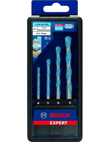 Juego brocas expert robustline cyl9 4pza de bosch construccion