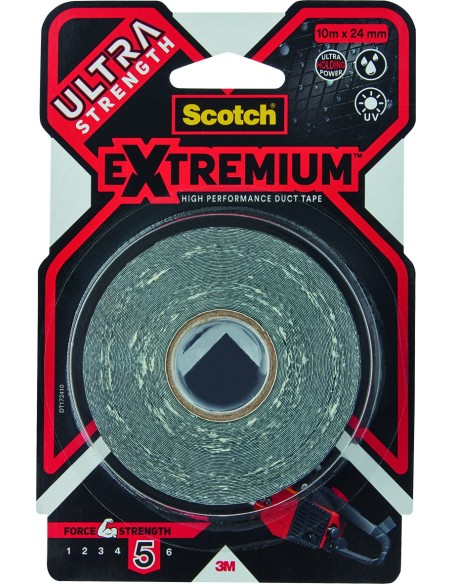 Cinta americana exterior dt17 10mx24mm negro de 3m