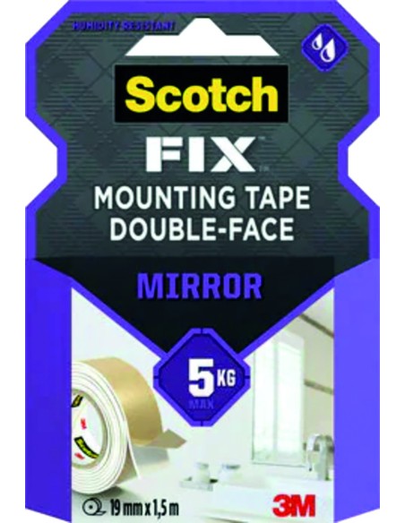 Cinta doble cara espejos 4496w 1,5mx19mm blanca de 3m
