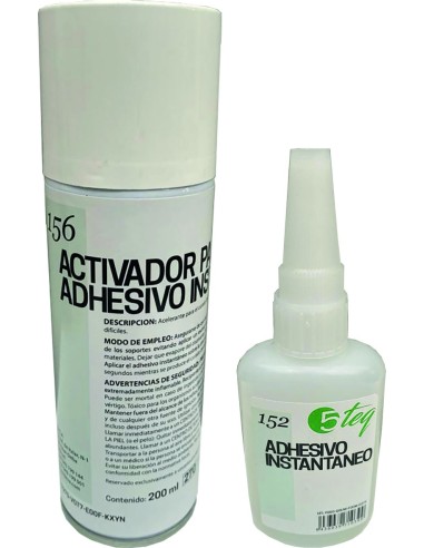 Kit adhesivo 152 50gr + activador 156 150ml de 5-teq