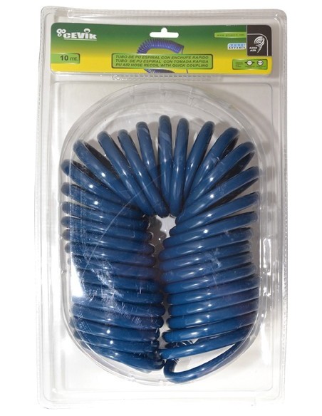 Tubo espiral pu 10m con acoplado rápido ca-spr10-812 de cevik