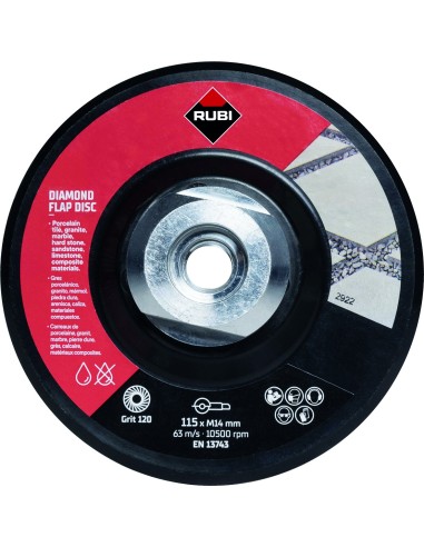 Disco lamina 100/120 gru.32927 115mm m14 de rubi