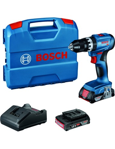 Taladro percutor gsb18v-45 18v 2b 2ah+l-case de bosch