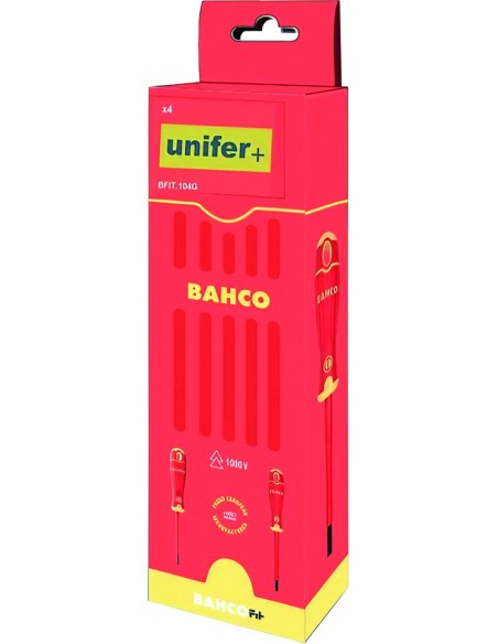 Juego destornillador aislo bahcofit bfit104g 4pz de unifer+